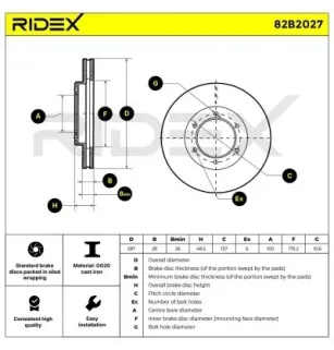 Disque de frein pour TOYOTA- 4351225060, 4351225061 5351225061