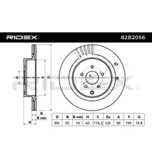 Disque de frein pour INFINITI- 432061CA0A