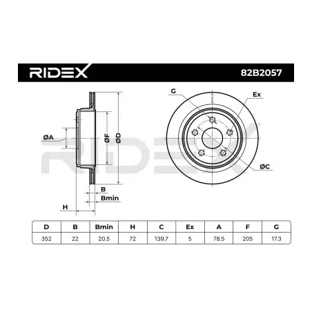 Disque de frein pour CHRYSLER- 52009968AC