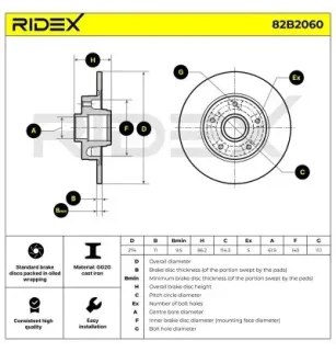 Disque de frein pour RENAULT- 432000007R