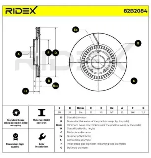 Disque de frein pour SSANGYONG- 4144135000 4144135001