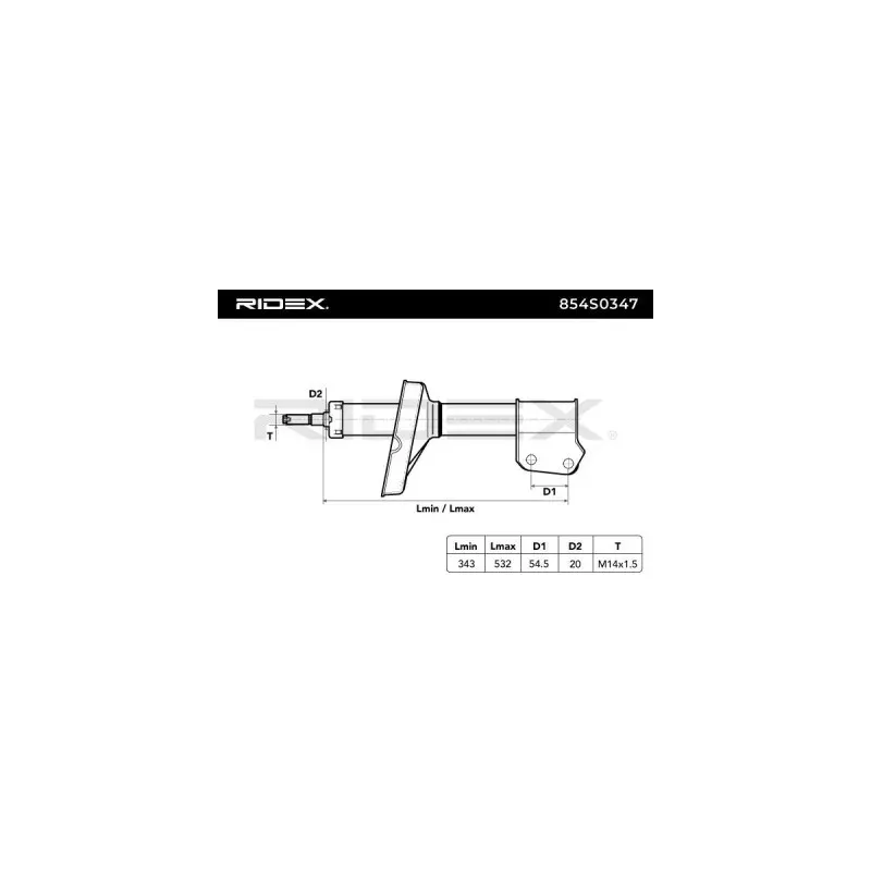 Amortisseur pour NISSAN, RENAULT- 5430200QAC, 5430200QAD, 5430200QAE, 5430200QAF, 7700311596