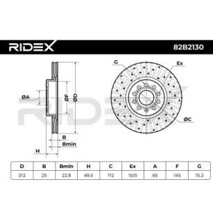 Disque de frein pour AUDI, AUDI (FAW), SEAT, SKODA, SKODA (SVW), VW, VW (FAW) VW (SVW)- 1KD615301D