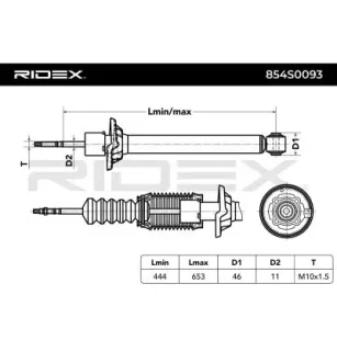 Amortisseur pour MAZDA- GJ5A28700B, GJ5A28700C, GJ5A28700D, GJ6A28700D, GJ6J28700A, GJ6J28700B, GJ6J28700C, GJ6J28700D