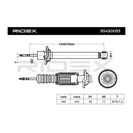 Amortisseur pour MAZDA- GJ5A28700B, GJ5A28700C, GJ5A28700D, GJ6A28700D, GJ6J28700A, GJ6J28700B, GJ6J28700C, GJ6J28700D