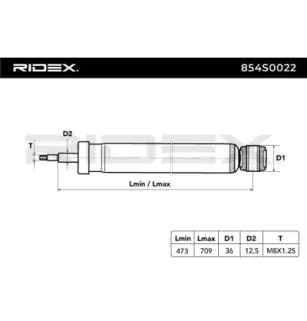 Amortisseur pour FORD, MAZDA, VOLVO- 1273136, 274117, 31406826, 31406827, 3M5118080GAD, 3M5118080GAF