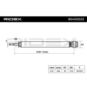 Amortisseur pour AUDI, SEAT, SKODA, VAG, VW, VW (SVW)- 6QD513025C, 6RD513025J 6RD513025L