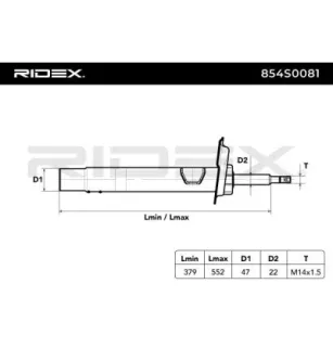 Amortisseur pour BMW- 1094561, 1095911, 1096849, 1096853, 31311094561, 31311095911, 31311096849, 31311096853, 31316750785