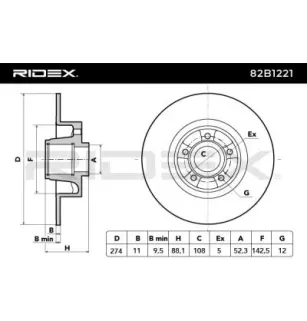 Disque de frein pour MERCEDES-BENZ, RENAULT- 402066949R, 432004327R, 432020879R, 432025057R, 479707820R, 8000381148, 8200381148
