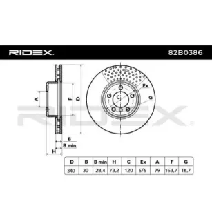 Disque de frein pour BMW- 34116792223, 6792223