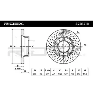 Disque de frein pour PORSCHE- 98735140201