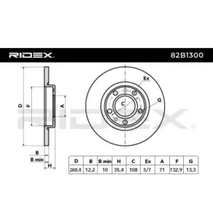 Disque de frein pour CITROËN, OPEL, PEUGEOT, TOYOTA, VAUXHALL- 3642786