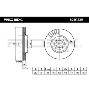 Disque de frein pour MG- SDB000440