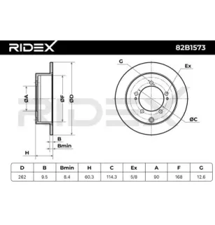 Disque de frein pour CHRYSLER, MITSUBISHI- MB895200, MB928716 MR493489