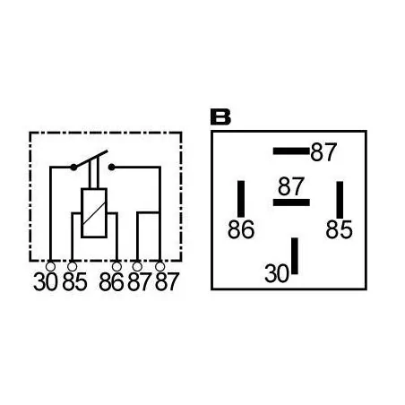 Mini relais 12 V 30 A