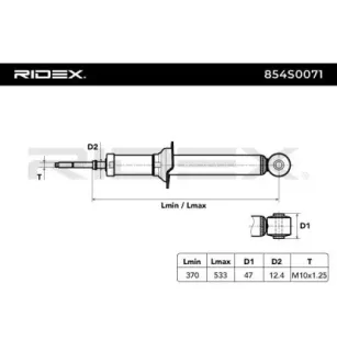 Amortisseur pour MAZDA, MITSUBISHI- 62660, 62674, 62738, MB369991, MR103627, MR103628, MR103629, MR103630, MR369062