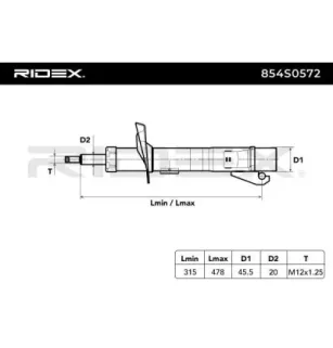 Amortisseur pour FORD, MAZDA- 3M7118045AC, 3M7118145AC, 3M7118145AD, 3M7118146AC, 3M7118146AD