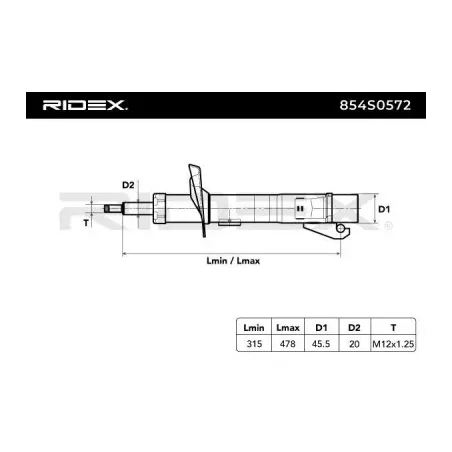 Amortisseur pour FORD, MAZDA- 3M7118045AC, 3M7118145AC, 3M7118145AD, 3M7118146AC, 3M7118146AD