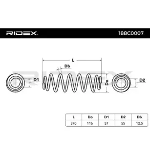 Ressort de suspension pour VW- 1K0511115CR, 1K0511115DJ, 1K0511115DK, 1K0511115BK, 1K0511115BL 1K0511115BM