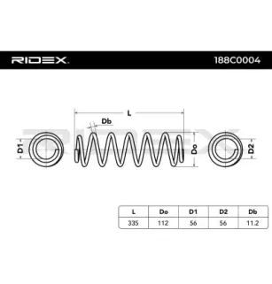 Ressort de suspension pour VW- 1J0511115AJ 1J0511115AK