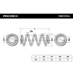 Ressort de suspension pour FORD- 1127022, 1127028, 1136499 1S715B302FA