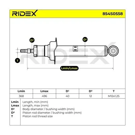 Amortisseur pour MITSUBISHI- MB948079, MB948090, MB948116, MB948117, MR197372 MR272517