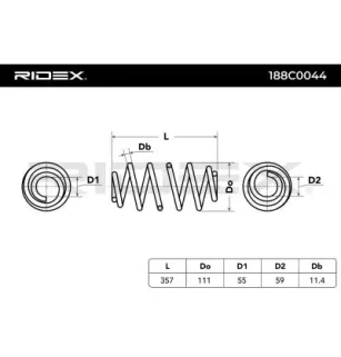 Ressort de suspension pour CITROËN PEUGEOT- 5102F5