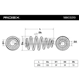 Ressort de suspension pour AUDI- 8E0511115CR, 8E0511115CS 8E0511115DN