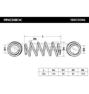 Ressort de suspension pour VW- 1K0411105JR, 1K0411105EJ 1K0411105EK