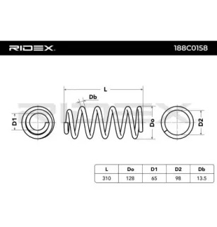 Ressort de suspension pour AUDI, VW- 4B0511115J 4B0511115K