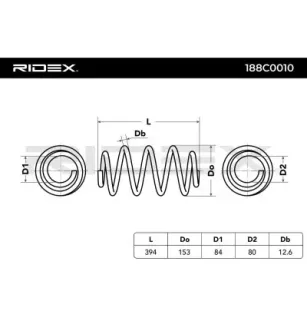 Ressort de suspension pour FORD- 1127025, 1136501 1S715B302CB