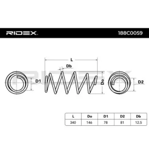 Ressort de suspension pour SKODA, VAG, VW- 1K0411105AK 1K0411105AP