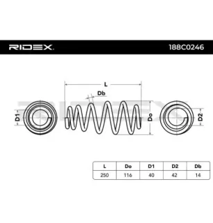 Ressort de suspension pour AUDI- 8E0511115DM, 8E0511115DL 8E0511115FM