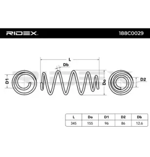 Ressort de suspension pour SAAB- 12756517, 12786059, 93190594, 93190614 93190615