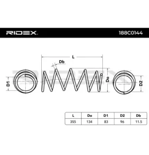 Ressort de suspension pour GENERAL MOTORS, OPEL, VAUXHALL- 009112186, 009112712, 09112186, 09112712