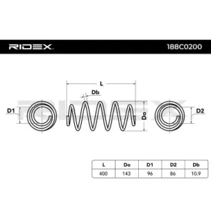 Ressort de suspension pour FIAT- 51812162, 52016890 55703711