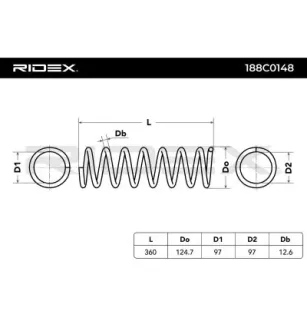 Ressort de suspension pour FORD- 1127084, 1127085, 1127086, 1360354, 1360355 1383776