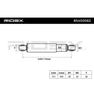 Amortisseur pour CITROËN, FIAT, PEUGEOT TOYOTA- 1314562080