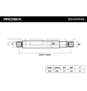 Amortisseur pour FORD, ISUZU, NISSAN, OPEL, VAUXHALL- 1962356, 8944336970 1961753