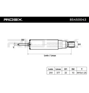 Amortisseur pour ISUZU, OPEL, ROVER, VAUXHALL- 97179443, 97179442 95511389