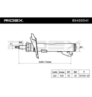 Amortisseur pour FORD, MAZDA, VOLVO- 31277587, 31277589, 31277593, 31277595, 31277597, 31277599, 31277601, 31277603