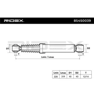 Amortisseur pour CITROËN, PEUGEOT- 520697, 520690, 9751725980 9753124480