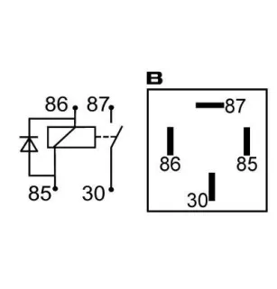 Mini relais à diode 24 V 20 A
