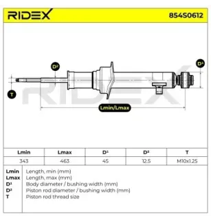 Amortisseur pour MAZDA- NC1034700C, NC1037700C NO6634700