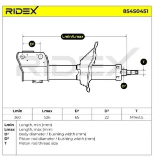 Amortisseur pour SUBARU- 20310AC000, 20310AC001, 20310AC020, 20310AC021, 20310AC060, 20310AC081