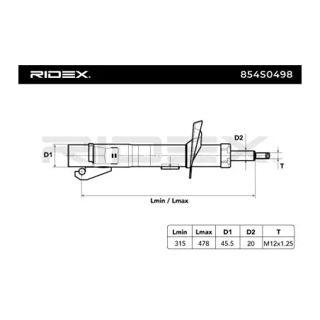 Amortisseur pour FORD, MAZDA- 3M7118145AC, 3M7118145AD, 3M7118146AC, 3M7118146AD, 3M7118K001AA, 3M7118K001AB