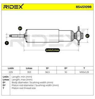 Amortisseur pour MITSUBISHI, TOYOTA- 4850028060 4850028061