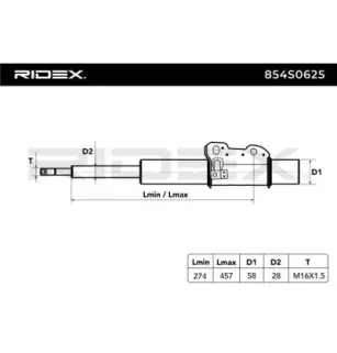 Amortisseur pour MERCEDES-BENZ, VW- 2E3413023A, 2E0413023BA, 2E0413023AT, 2E0413023AS, 2E0413023AQ