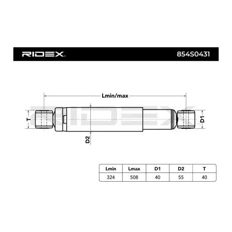 Amortisseur pour FORD- 2T1418008AB, 2T1418008AC, 2T1418008CA, 2T1418008CB, 2T1418008CC, 2T1418008AA, 2T1418008BA