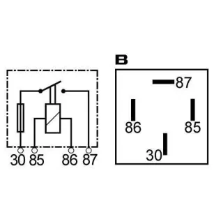 Relais avec fusible 24 V 15 A